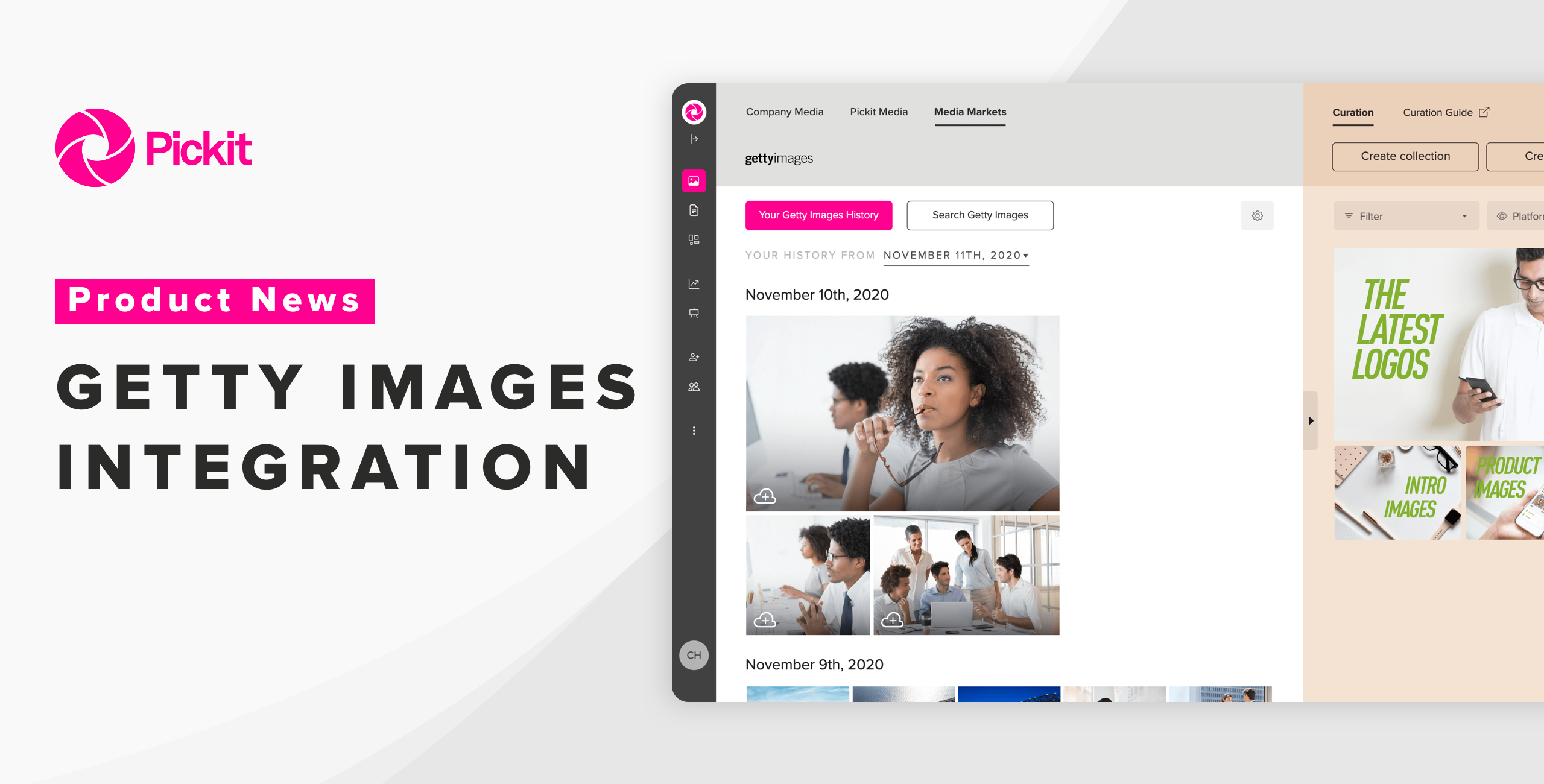 Pickit announces new integration and partnership with Getty Images